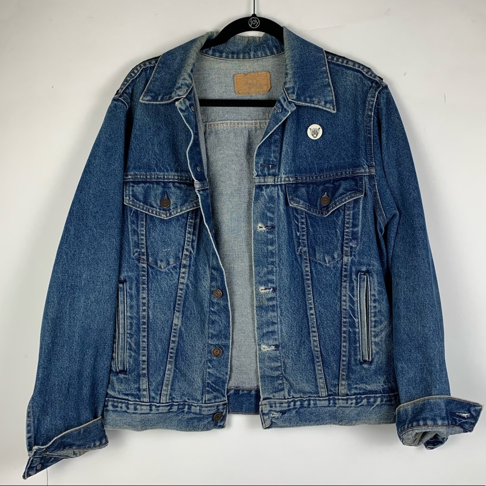 Vintage Jean Jacket with Lace detail